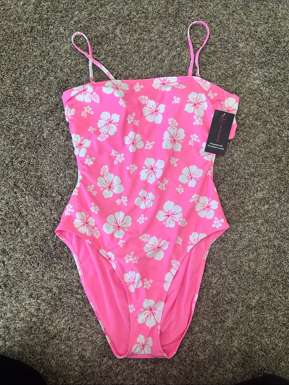 No Boundaries Hot Pink Floral One-Piece Swimsuit